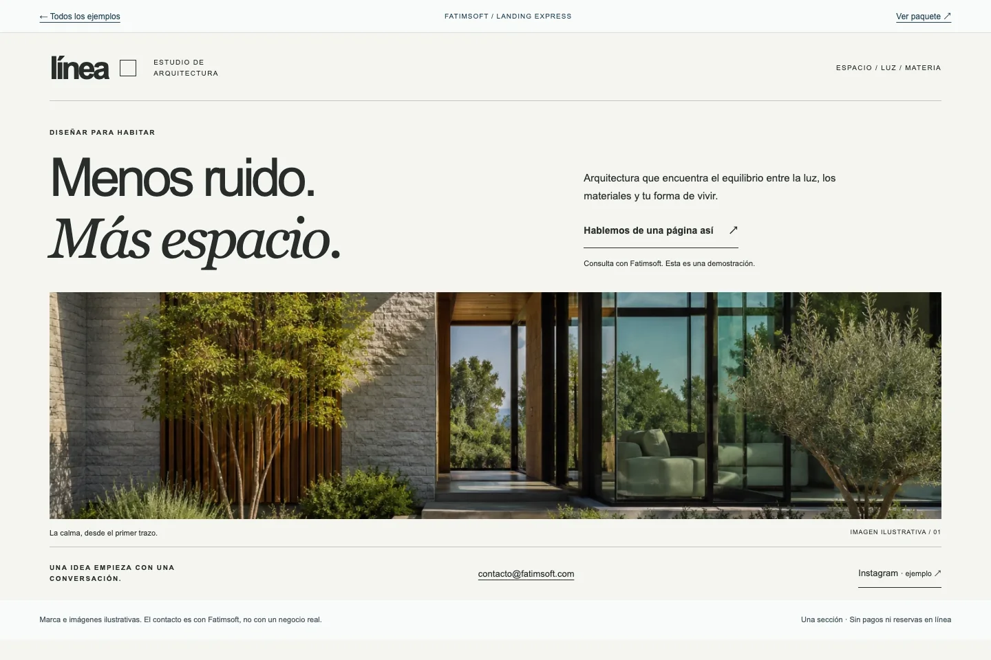 Vista previa de Línea / Arquitectura