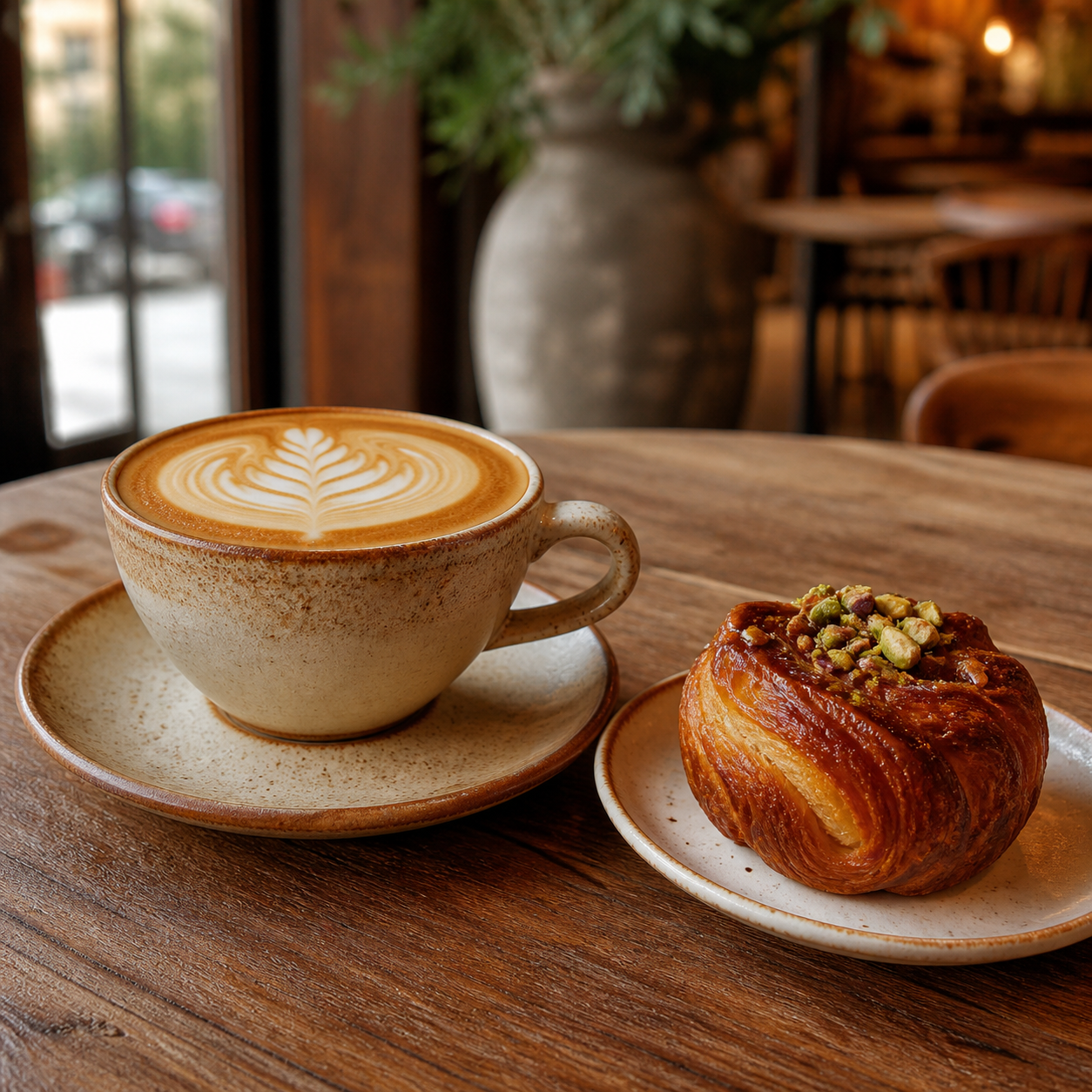 Café y postre destacado